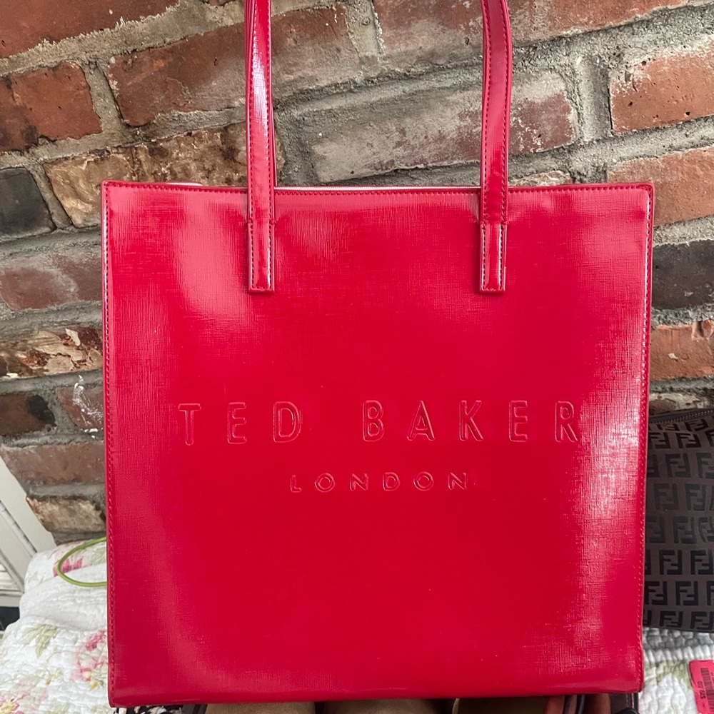 Ted Baker Glossy Red Tote Bag
